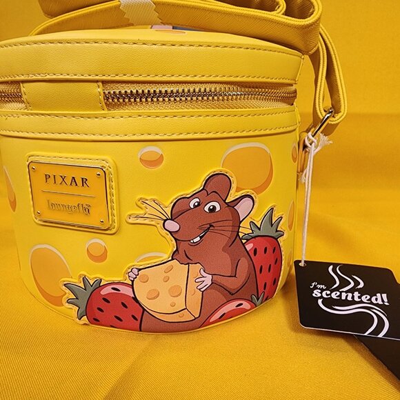 Loungefly Disney Pixar Ratatouille Remy Cheese Strawberry Scented Crossbody Bag - Picture 4 of 14
